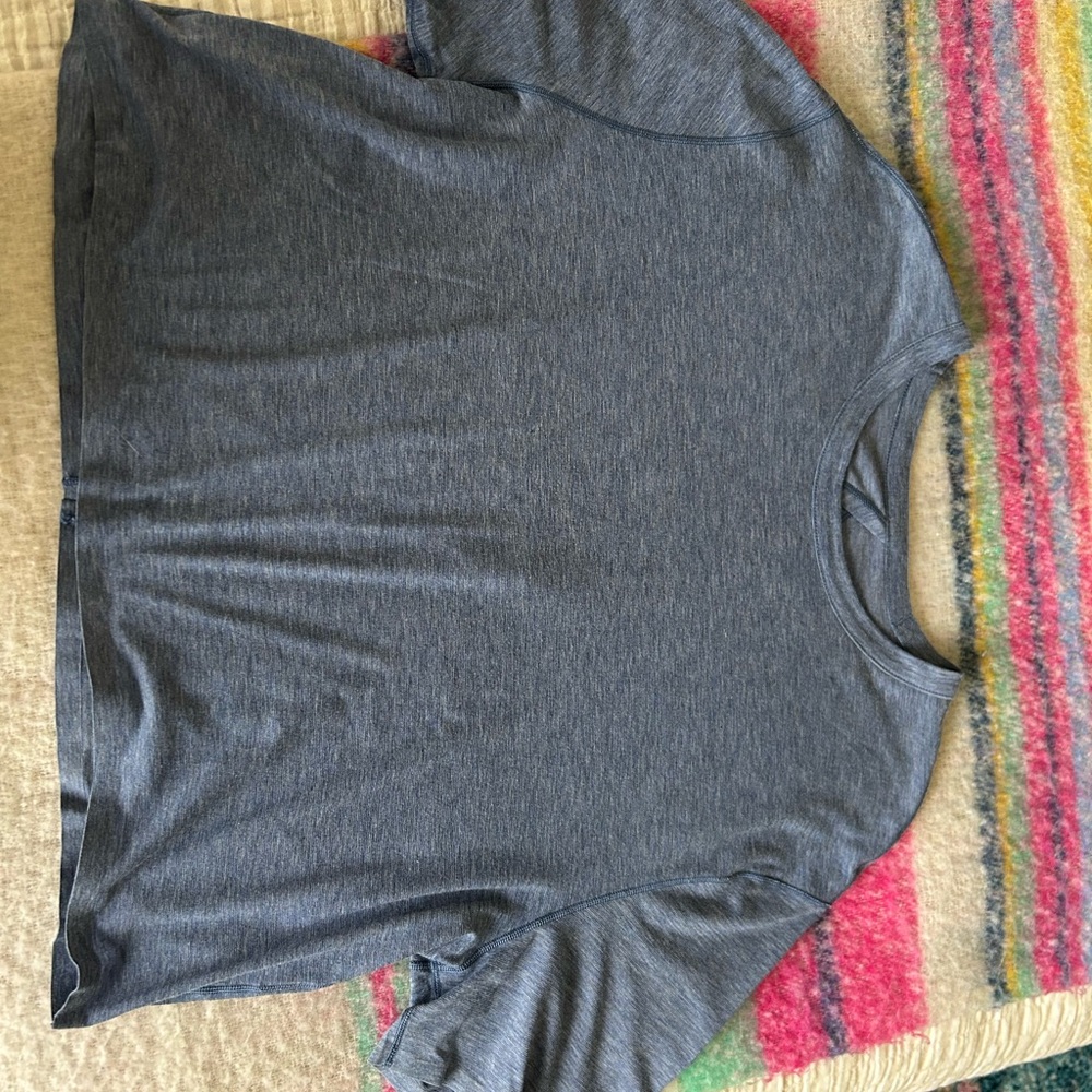 Blue Lululemon Open Back Tee